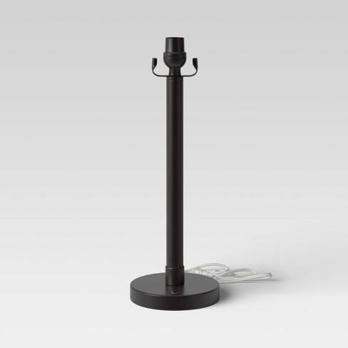 Large Metal Column Lamp Base Black, Metal Lamp Base