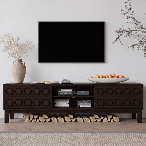 CAVINAS Modern Mid-Century TV Stand for 75" TVs, 70" Media Console with 4 Drawers & Open Shelves,Entertainment Center for Living Room - 1 of 4