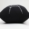 18"x18" Spider Web Square Throw Pillow Black/Silver - Pillow Perfect: Indoor, Zipper, Sequined, Appliqued - 2 of 4