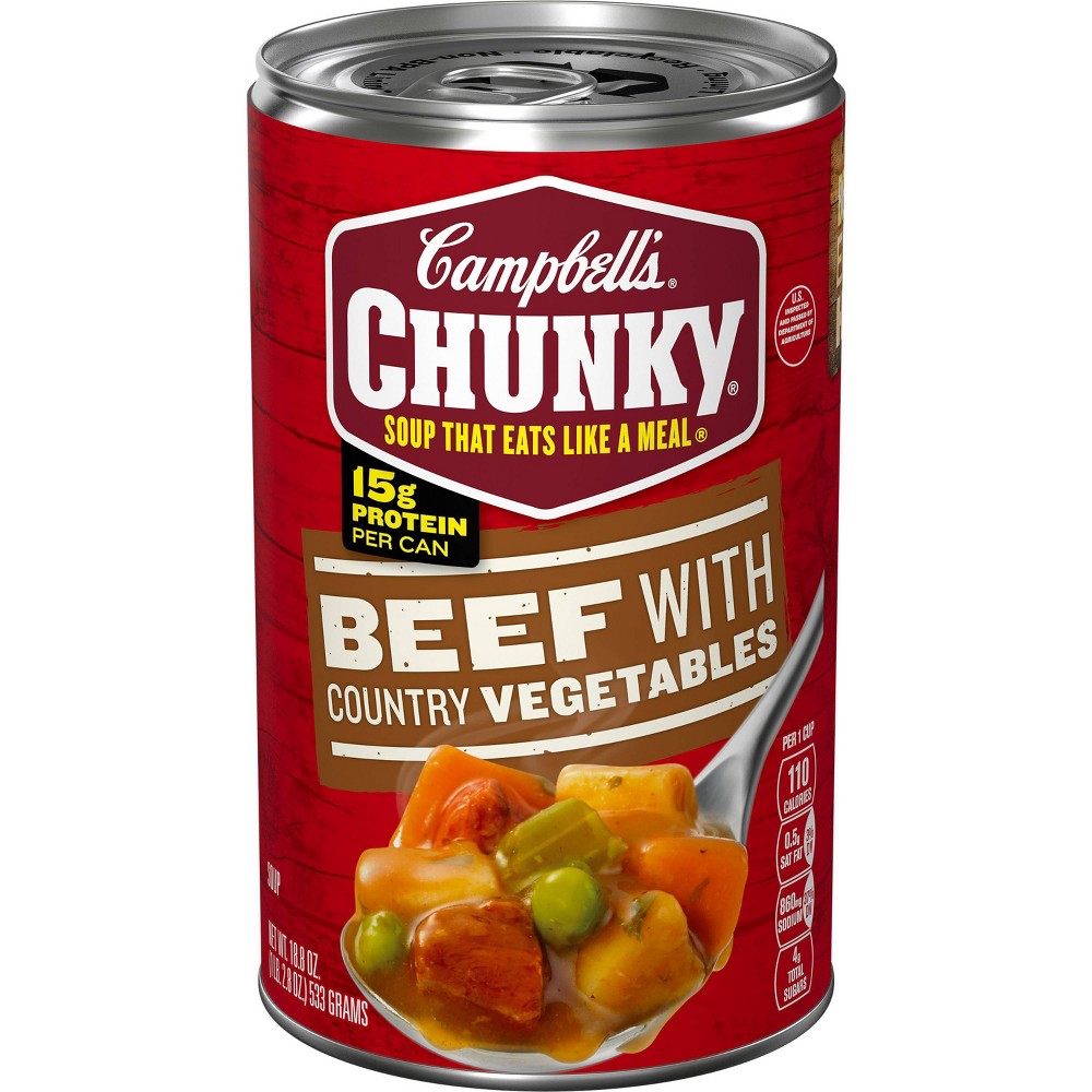 UPC 051000005502 product image for Campbell's Chunky Beef with Country Vegetables Soup - 18.8oz: No Artificial Pres | upcitemdb.com