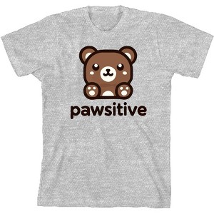 Pawsitive Bear Youth Crew Neck Short Sleeve Tee - 1 of 2