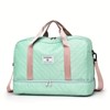 Luupatchy Three-dimensional Diamond Patterned Travel Bag, Dry Wet Separation , for Travel, Fitness Yoga, Weekend Tote Overnight Bag - 2 of 4