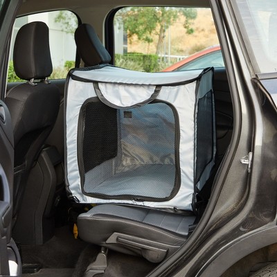 Light Gray Collapsible Pop-Up Travel Dog Crate