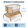 38.4"Baby Bassinet, 3-in-1 Adjustable Bedside Sleeper with Wheels & Mosquito Net, Portable Bassinet Bedside Sleeper for Newborn to Toddler, Home Use - 3 of 4