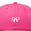 Dalix Bow Embroidered Coquette Cotton Summer Cute Outdoor Baseball Cap Dad Hat Womens - 2 of 4