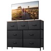 TV Stand, Dresser - 7 Drawer with Sturdy Steel Frame & Wood Top, Fabric Storage Tower - 2 of 4