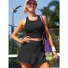 Attraco Women's Tennis Dress with Shorts and Pockets Racerback Golf Workout Outfits - 4 of 4