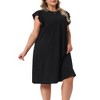 Agnes Orinda Women's Plus Size Ruffle Cap Sleeve Knee Length Beach Summer Casual A Line Dresses - 2 of 4