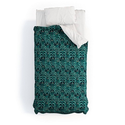 Full/Queen Holli Zollinger Maisey Teal Comforter Set Blue/Green - Deny Designs
