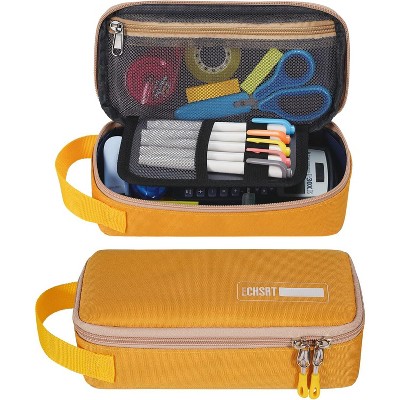 Fmeida Pencil Case for Men Women, Large Pen Bag for Adults, Portable Pencil Pouch Aesthetic with Handle, Zipper Cases for Office Organizer
