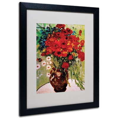 Vincent Van Gogh Framed Botanical Canvas Print in Black Frame