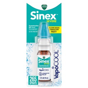 Sinex Vicks Severe VapoCOOL Ultra Fine Mist Nasal Spray - Oxymetazoline Hydrochloride - 0.5 fl oz - 1 of 4