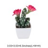 Unique Bargains Artificial Plants Multi-Head Cactus Plastic 3.03"x3.03"x6.30" 1 Pcs - 3 of 4