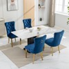 NicBex Dining Chairs Set of 2 Bar stool Upholstered Chair Contemporary Velvet Barstools with Button Tufted Decoration and Wooden Legs - 2 of 4