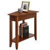 HomeStock Round Accent End Table with Lower Shelf, Curved Legs and Smooth Finish Ideal for Living Room or Bedroom Corners - 2 of 4