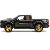2017 Ford F-150 Raptor Pickup Truck Black Metallic with Gold Stripes "Pink Slips" Series 1/32 Diecast Model Car by Jada - 3 of 4