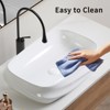 Hrinhom 23.6" W Rectangle Bathroom Sink Above Counter,Modern Ceramic Wash Basin Without Faucet - 3 of 4