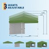 10x10 Pop Up Canopy with 1-Sidewall, Outdoor Tent with Portable Roller Bag - 3 Adjustable Height, 4 Weight Bags for Garden, Sports, Beach - 4 of 4
