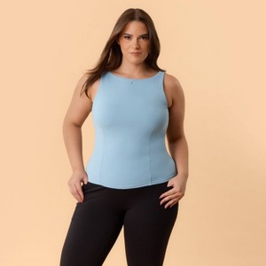 Blogilates Women's Boatneck Crisscross Tank Top - 1 of 4
