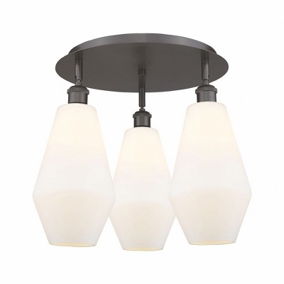 Cindyrella - 3 Light Flush Mount In Industrial Style-14.5 Inches Tall and 18.75 Inches Wide