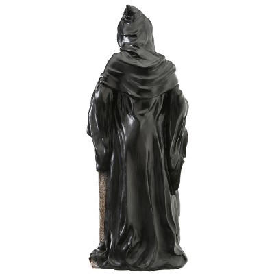 16" Black and Brown Resin Grim Reaper Skeleton Figurine