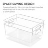 LunaLulinlk 4 Pack Clear Plastic Storage Bins with Handles, Pantry Organizer Bins, for Refrigerator, Freezer, Cabinet, Kitchen, Countertops, Large - 4 of 4