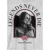 White Lotus Tanya McQuoid Legends Never Die Crew Neck Long Sleeve Athletic Heather Adult Tee - 2 of 2