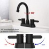 Black Dual-Handle Centerset Bathroom Sink Faucet, Ideal for RVs and 3-Hole Installations - 2 of 4