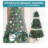 6ft/7.5f Green Prelit Spruce Hinged Artificial Christmas Tree with 300/400 LED Lights,3 Timers for Home,Party Decoration with Remote Control - 4 of 4