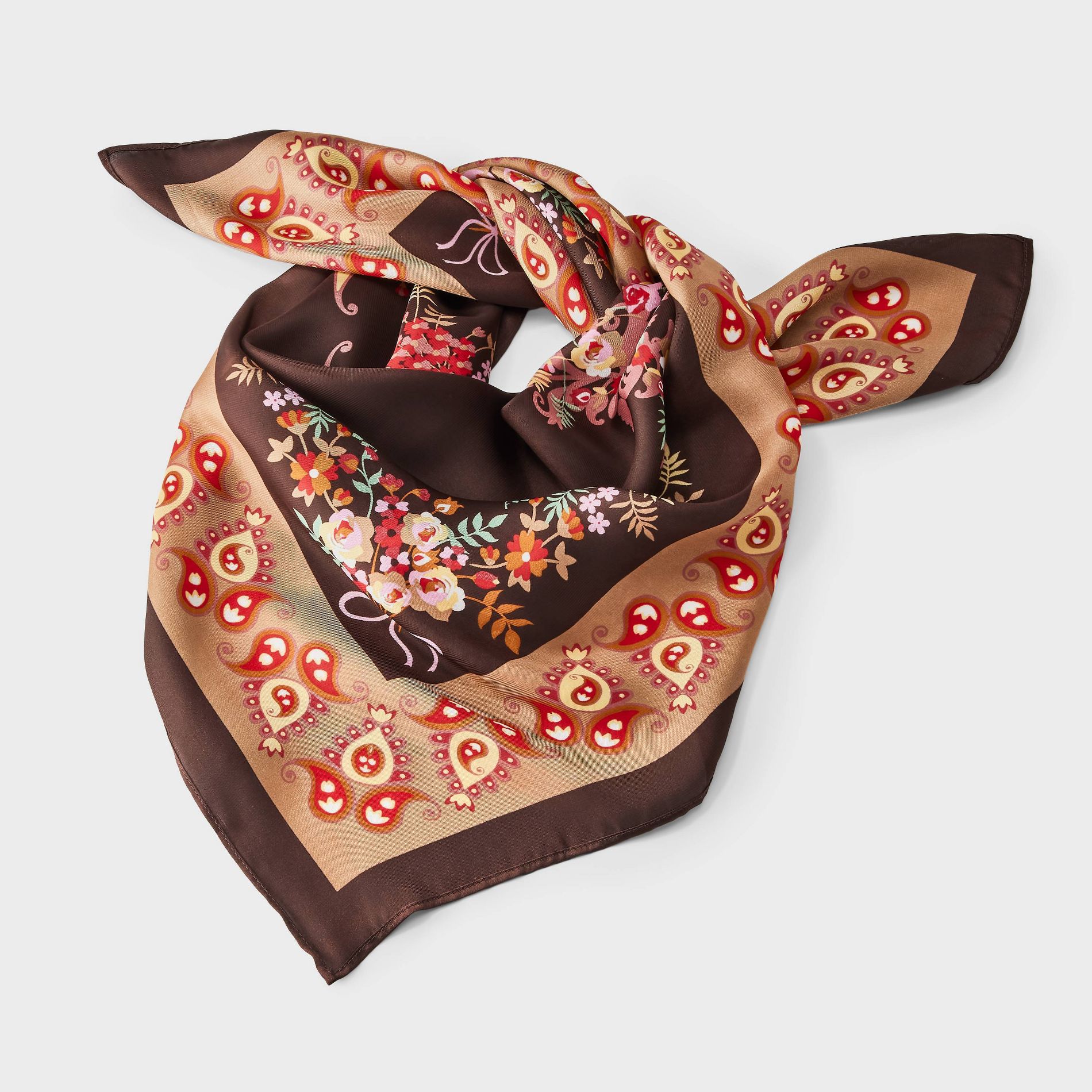 Adult Floral Bandana Scarf - Wild Fable™ Brown