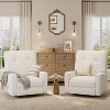 Recliner Chairs, Swivel Rocker Recline, Glider Recliner Nursery Chair,360°Swivel Glider Rocking Chair for Living Room, Bedroom, Office, RV, Linen - 4 of 4