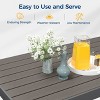 Heynemo Outdoor Dining Table Patio Steel Slat Rectangle Table,Long Outdoor Dining Table, High Table For Party, High Garden Table - 4 of 4