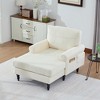 GDFStudio Willa Modern Chenille Upholstered Chaise Lounge - 2 of 4