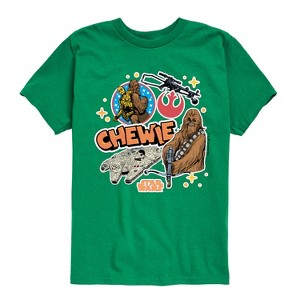 Boys' - Star Wars - Chewie Stickers Short Sleeve Graphic T-Shirt - 1 of 4