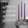 12 inch Taper Candles Set of 12 - Dripless and Smokeless Candle Unscented - Slow Burning Candle Sticks Are Perfect As Thanksgiving Taper Candles - 3 of 4