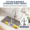 Drop In Kitchen Sink,Stainless Steel Kitchen Single Bowl Sinks, Modern Top Mount 16 Gauge Workstation Sink- with Pull-Down Faucet for Bar - 4 of 4