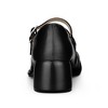 BLISSFUL STEP Women's Square Toe Ankle Strap Block Heels Mary Jane Pumps - 3 of 3