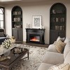 Kismile 50" Electric Fireplace with Mantel,Electric Fireplace TV Stand,Adjustable Realistic LED Flame with Remote Control (Black) - 4 of 4