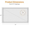 Zevemomo Garden Fence Gate,72 x 46 in Fit-Right Chain Link Fence Gate Kit,Adjustable Width Outside Walkin Gate Kit for Entry,Yard, Deck,Fencing-Silver - 4 of 4