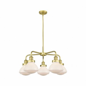 Olean - 5 Light Stem Hung Chandelier In Art Deco Style-13.5 Inches Tall and 24.5 Inches Wide - 1 of 1