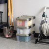 IRIS USA 16 Qt Storage Bins with Gasket Seal Lid, Clear/Chrome, 3Pk - 4 of 4
