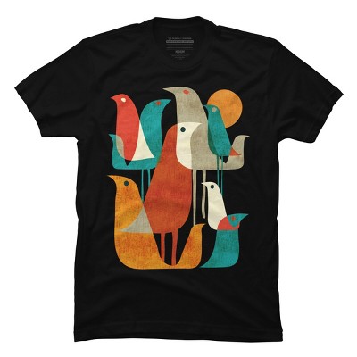 Men's Design By Humans Them Birds By radiomode T-Shirt