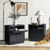 Alcide Nightstand with USB and LED Light Set of 2| ARTFUL LIVING DESIGN - 2 of 4