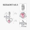 Sterling Silver Birthstone Heart & Airplane Charm, Travel-Themed Jewelry Gift for Women - 4 of 4