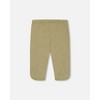 Deux par Deux Girl Crinkle Jersey Capri Legging Olive Green - 3 of 4