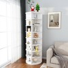 ORRD 8-Tier Rotating Shoe Rack, Spinning Organizer Holds 32 Pairs, 360° Space-Saving Storage Tower for Closet Entryway, White - 4 of 4