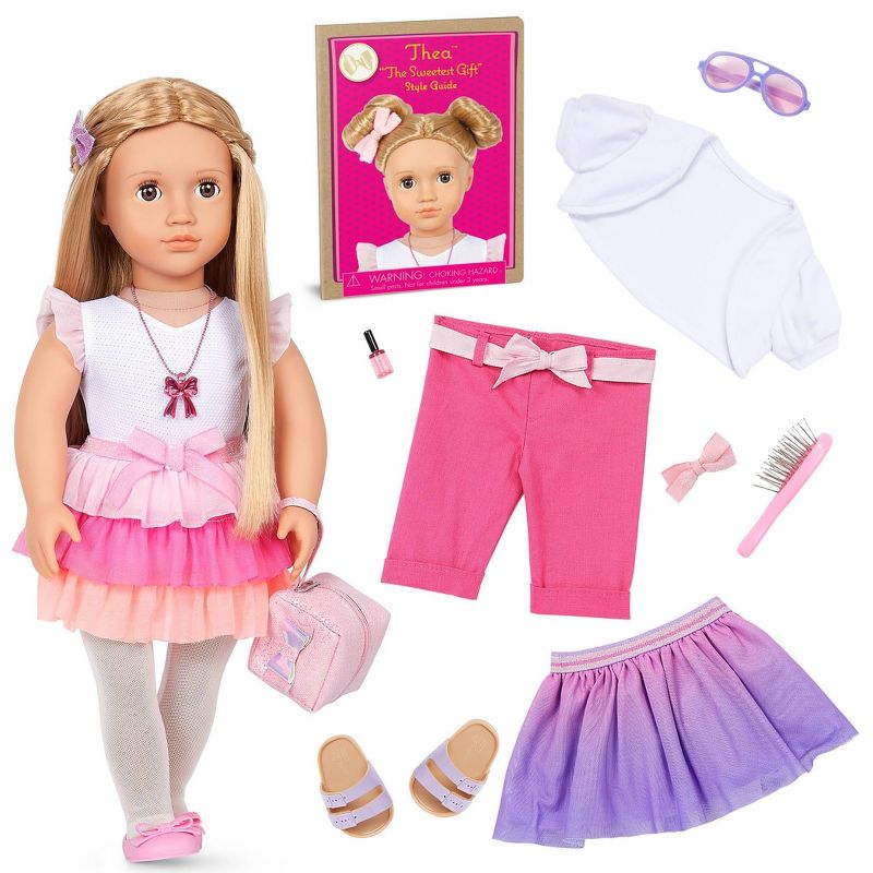 Our Generation Fashion Starter Kit in Gift Box Thea with Mix &#38; Match Outfits &#38; Accessories 18&#34; Fashion Doll, 1 of 12