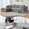 Whisen 2-Piece L-Shaped Sectional Compression Sofa with Soft Corduroy Fabric, No Assembly Required - 4 of 4