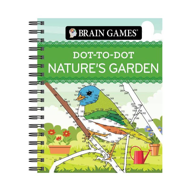 Brain Games - Dot-To-Dot Nature's Garden - (Brain Games - Dot to Dot) by  Publications International Ltd & Brain Games (Spiral Bound), 1 of 2