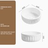 Hrinhom 15"W Vertical-Ribbed Oval Bathroom Ceramic Vessel Sink Above Counter Without Faucet - 4 of 4